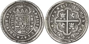 1705. Felipe V. Sevilla. P. 8 reales. (AC. ... 