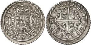 1709/8. Felipe V. Sevilla. M. 8 reales. (AC. ... 