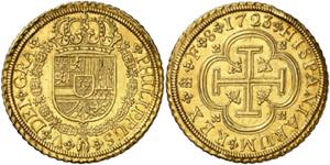 1723/21/19. Felipe V. Segovia. F. 8 escudos. ... 