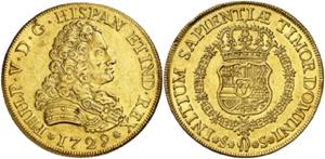 1729. Felipe V. Sevilla. 8 escudos. (AC. ... 