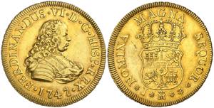 1747. Fernando VI. Madrid. J. 4 escudos. ... 