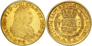 * 1747. Fernando VI. México. MF. 8 escudos. ... 