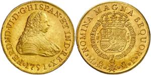 * 1751. Fernando VI. México. MF. 8 escudos. ... 