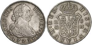 1777. Carlos III. Madrid. PJ. 8 reales. (AC. ... 