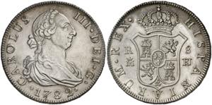 1782. Carlos III. Madrid. PJ. 8 reales. (AC. ... 