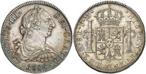 1786. Carlos III. México. FM. 8 reales. ... 