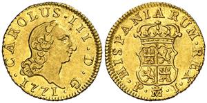 1771. Carlos III. Madrid. PJ. 1/2 escudo. ... 