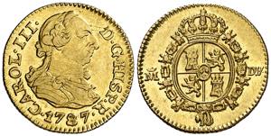 1787. Carlos III. Madrid. DV. 1/2 escudo. ... 