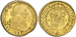1787. Carlos III. Popayán. SF. 2 escudos. ... 
