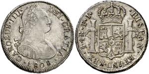 1808/7. Carlos IV. Santiago. FJ. 4 reales. ... 