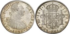 1807. Carlos IV. Lima. JP. 8 reales. (AC. ... 