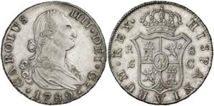 1789. Carlos IV. Sevilla. C. 8 reales. (AC. ... 