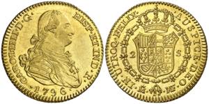 1796. Carlos IV. Madrid. MF. 2 escudos. (AC. ... 