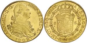 1802. Carlos IV. Madrid. FA. 8 escudos. (AC. ... 