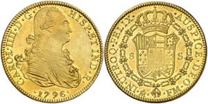 1796. Carlos IV. México. FM. 8 escudos. ... 