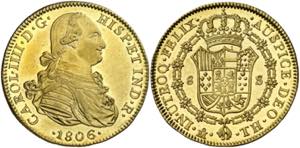 1806. Carlos IV. México. TH. 8 escudos. ... 