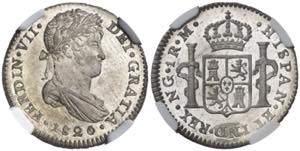 1820. Fernando VII Guatemala. M. 1 real. ... 