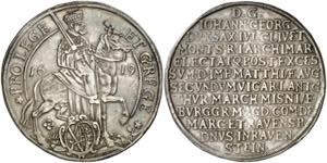 Alemania. Sajonia albertina. 1619. Juan ... 