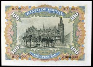 1907. 100 pesetas. (Ed. B104m) ... 