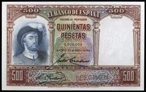 1931. 500 pesetas. (Ed. C12m) (Ed. 361M). 25 ... 