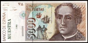 1992. 5000 pesetas. (Ed. E10m) (Ed. 484M). ... 