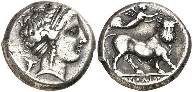 (320-300 a.C.). Italia. Neápolis. Didracma. ... 