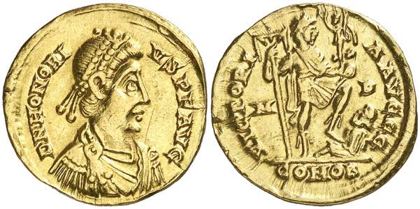 (395-402 d.C.). Honorio. Mediolanum. ... 