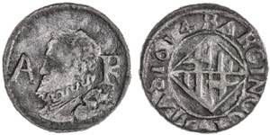 1614. Felipe III. Barcelona. 1 ardit. (AC. ... 