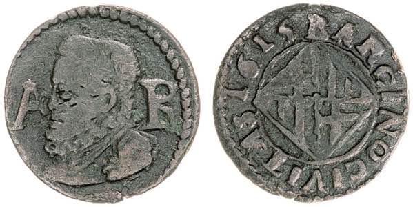 1615. Felipe III. Barcelona. 1 ardit. (AC. ... 