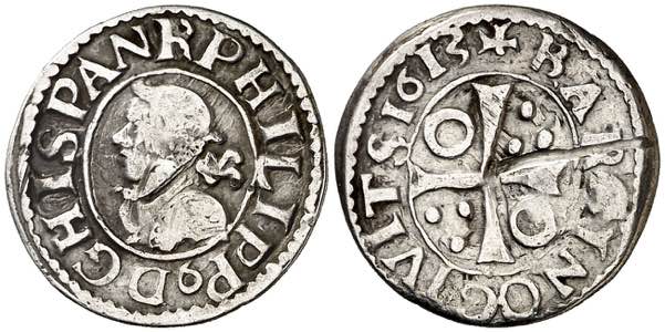1613. Felipe III. Barcelona. 1/2 croat. (AC. ... 