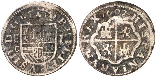 1607. Felipe III. Segovia. C. 1 real. (AC. ... 