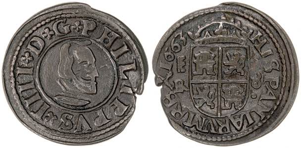 1663. Felipe IV. Segovia. BR. 8 maravedís. ... 