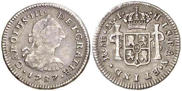 1787/6. Carlos III. Lima. MI. 1/2 real. (AC. ... 