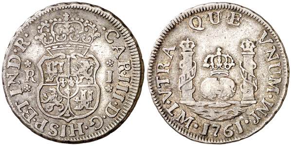 1761. Carlos III. Lima. JM. 1 real. (AC. ... 