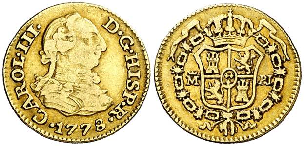 1778. Carlos III. Madrid. PJ. 1/2 escudo. ... 