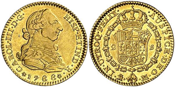 1788. Carlos III. Madrid. M/PJ. 2 escudos. ... 