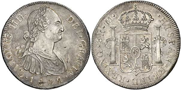 1802. Carlos IV. Guatemala. M. 8 reales. ... 