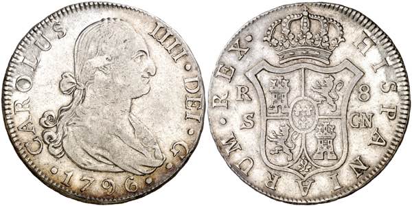 1796. Carlos IV. Sevilla. CN. 8 reales. (AC. ... 
