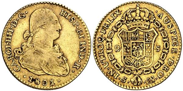 1801. Carlos IV. Sevilla. CN. 2 escudos. ... 