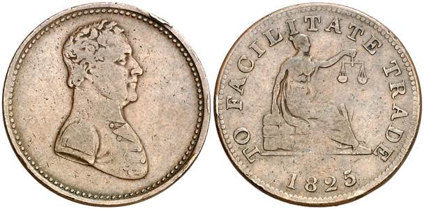 Canadá. 1825. Jorge IV. Token. CU. 6,75 g. ... 