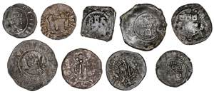 Lote de 9 monedas de Eivissa, dos de ellas ... 