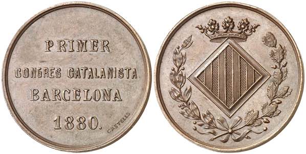 1880. Barcelona. Medalla. (Cru.Medalles ... 