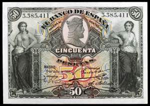 1907. 50 pesetas. (Ed. B103) (Ed. 319). 15 ... 