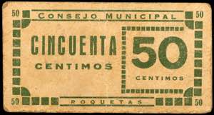 Roquetes. 25 y 50 céntimos. (T. 2542 y ... 