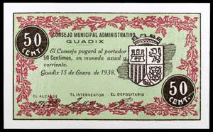 Guadix (Granada). 50 céntimos. (KG. 398a). ... 