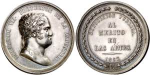 1827. Fernando VII. Madrid. Premio al ... 