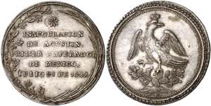 México. 1822. Agustín I. Inauguración de ... 