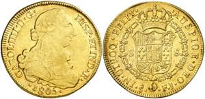1805. Carlos IV. Santiago. FJ. 8 escudos. ... 