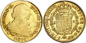 1806. Carlos IV. Santiago. FJ. 8 escudos. ... 