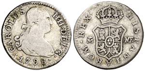 1798. Carlos IV. Madrid. MF. 1/2 real. (AC. ... 